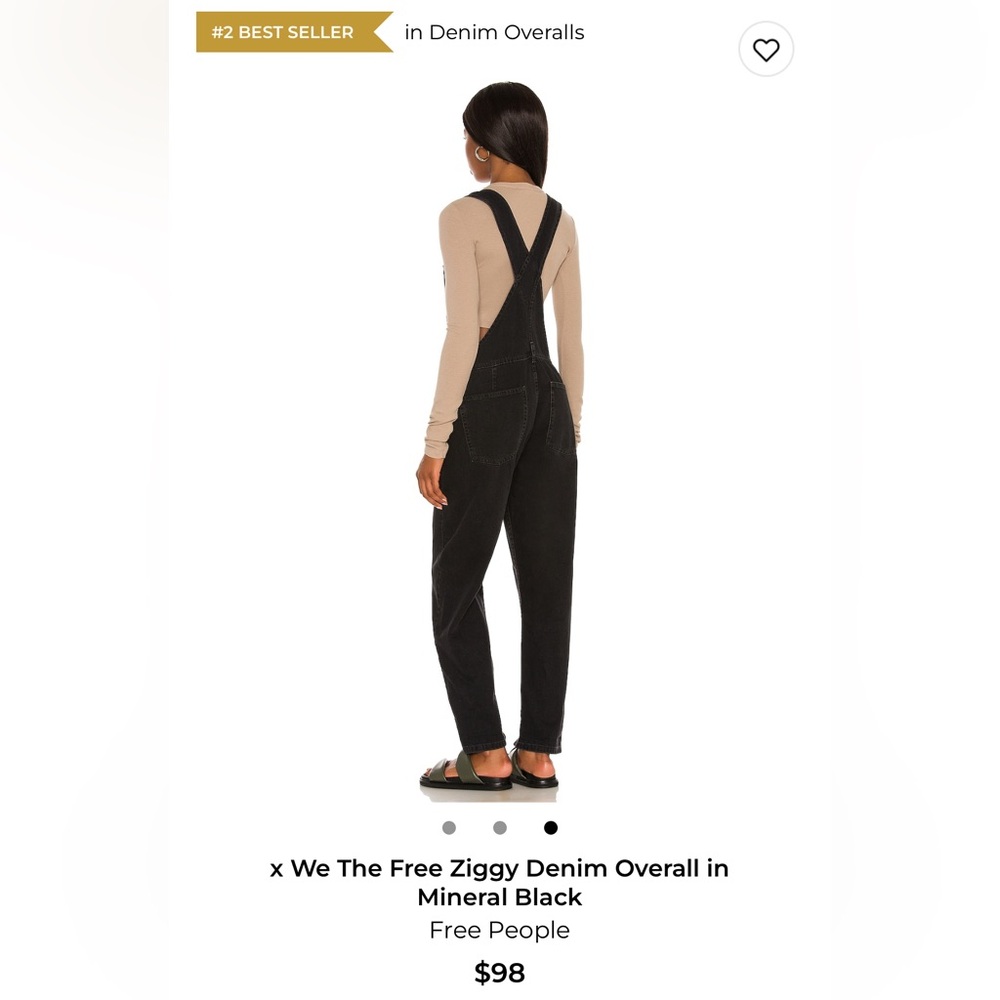 Free People Black Denim Overalls - Picture 4 of 13